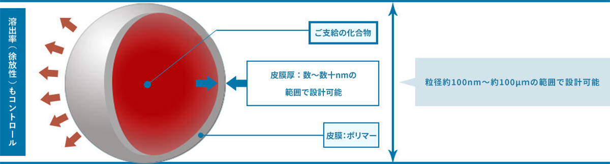 ナノ・マイクロカプセルの設計イメージ